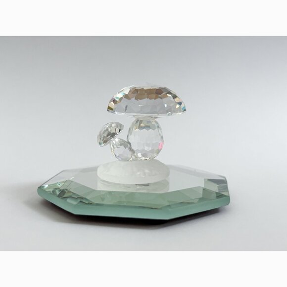 Swarovski - Rare Swarovski Crystal Austria Mushrooms Frosted Bottom Figurine - Picture 2 of 7